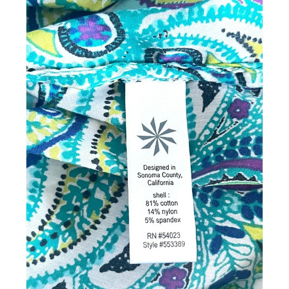 Athleta Kurta Surfside Paisley Swim Coverup Tunic Size S turquoise, green - Picture 7 of 8